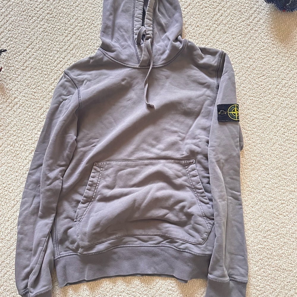 Stone island organic cotton fleece hoodie - Picture 2 of 6